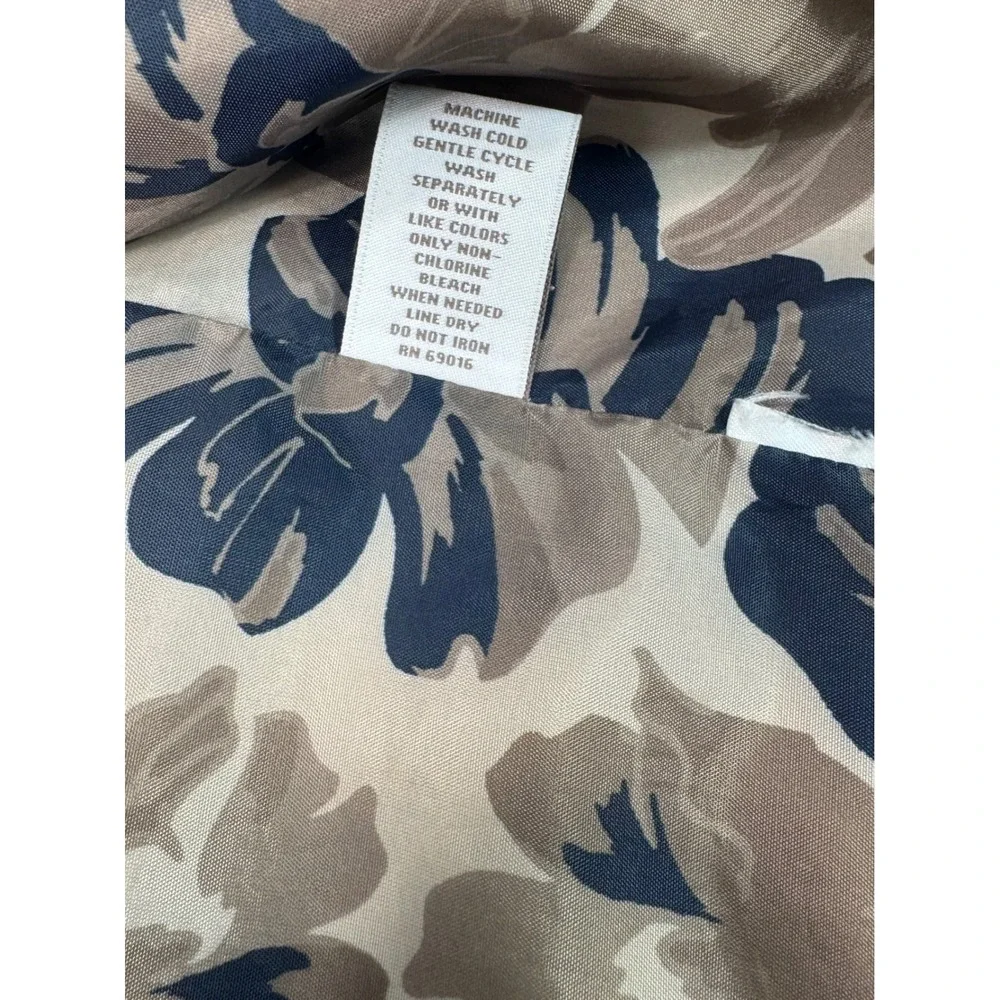 Breckenridge Women's Beige Floral Lined Hooded Jacket Size‎ XL